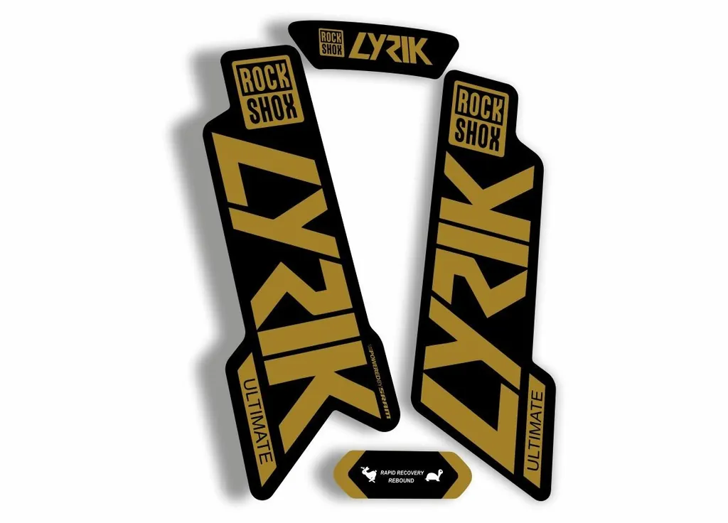 Rock Shox Lyrik Ultimate 2020 Fork Decal Bike Cycling Sticker Gold - 1