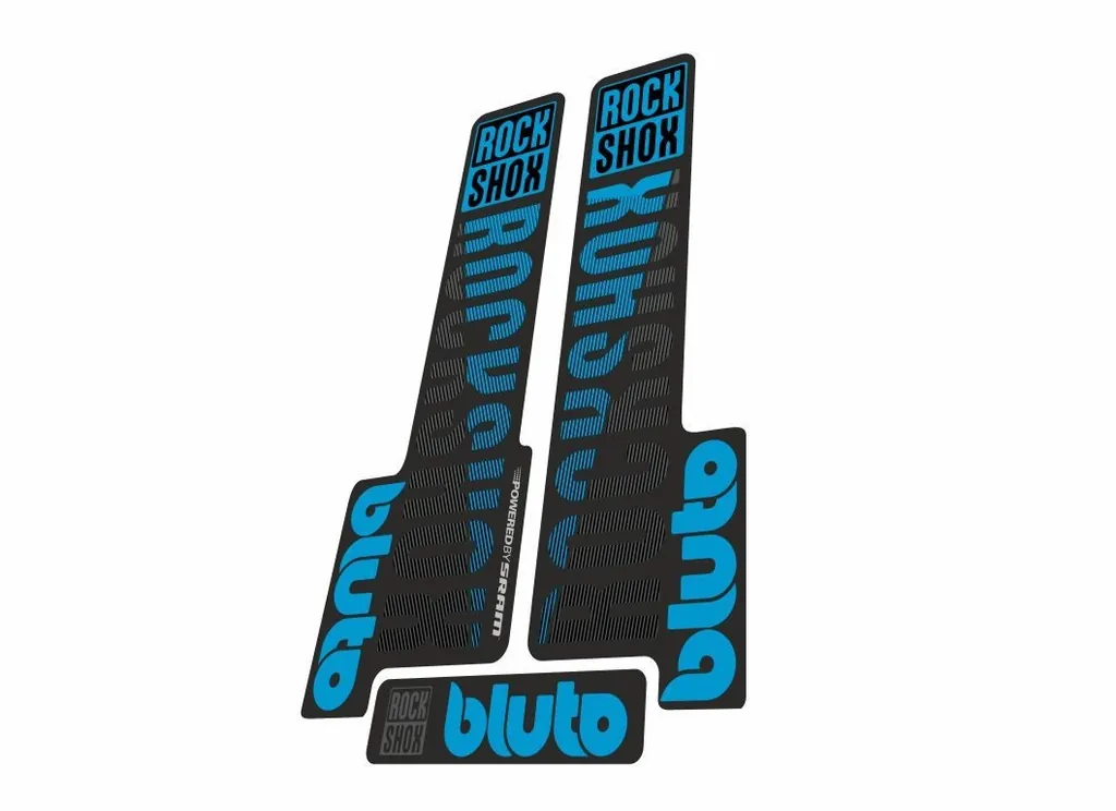 Rock Shox BLUTO 2018 Mountain Bike Cycling Decal Kit Sticker Blue Gray - 1