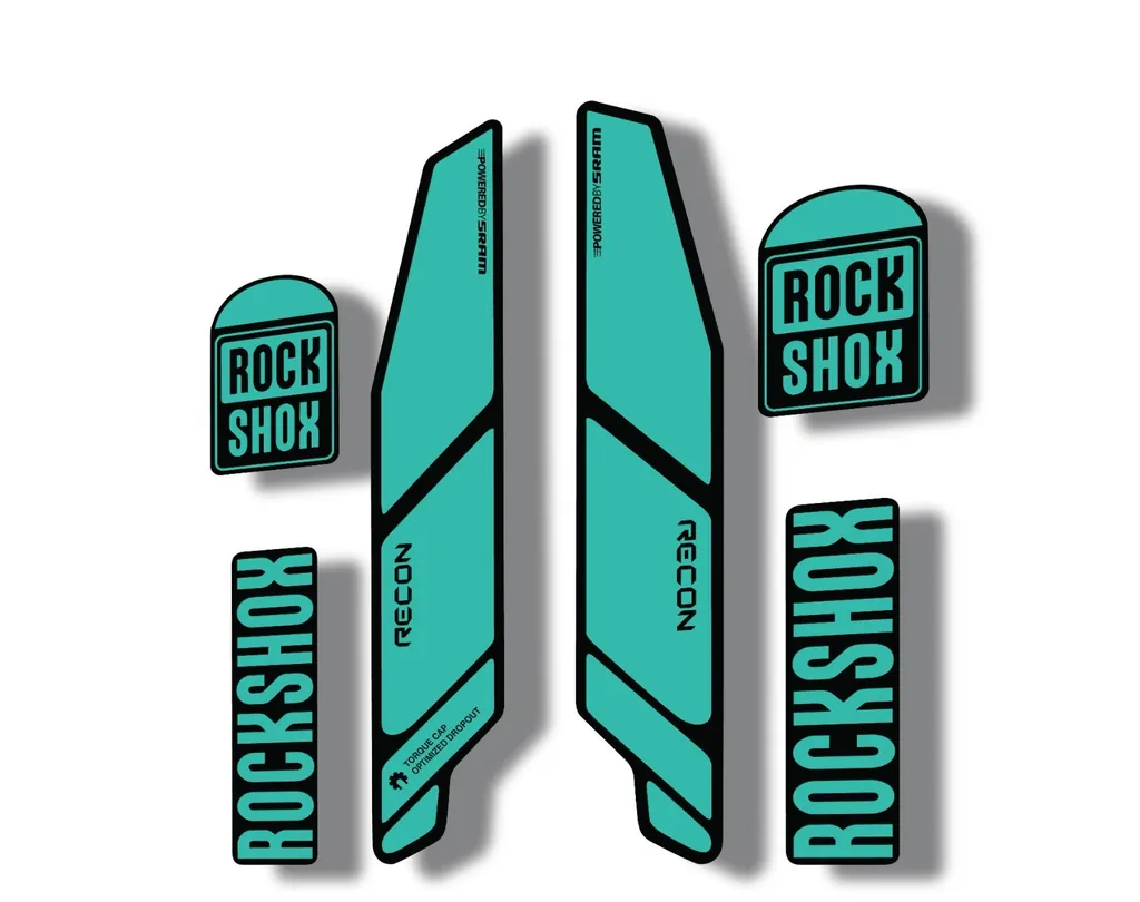 Rock Shox RECON 2014 Mountain Bike Cycling Decal Kit Sticker Adhesive Dolphin - 1