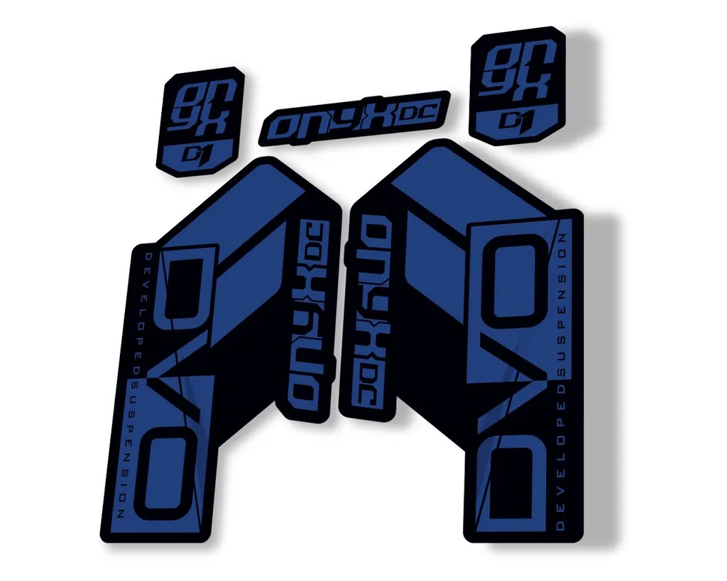 DVO Onyx DC D1 2019 Fork Suspension Sticker Factory Decal Adhesive Dark Blue - 1