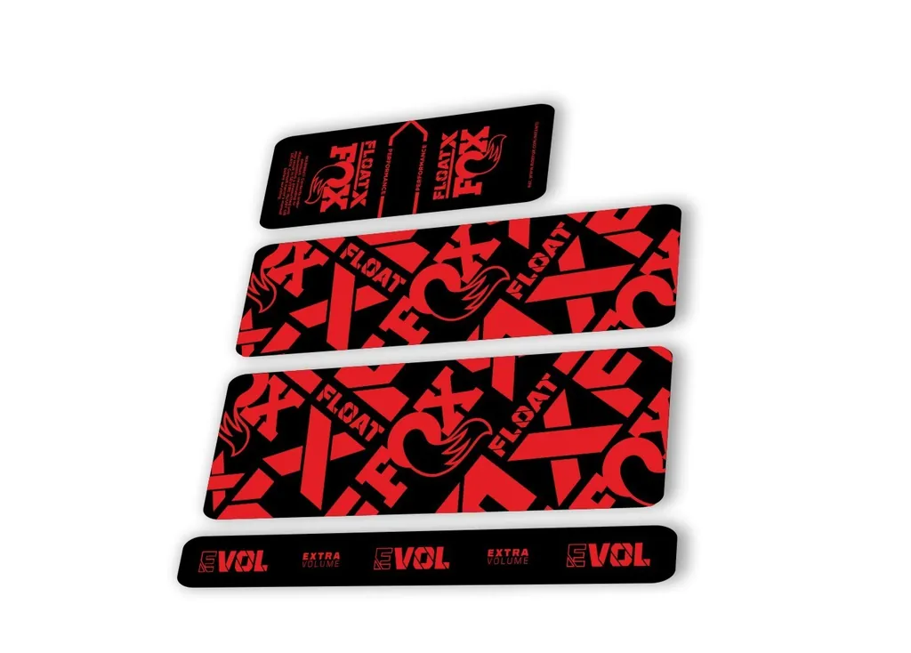 Fox 2022 Float X Performance Rear Shock Suspension Sticker Decal Red - 1