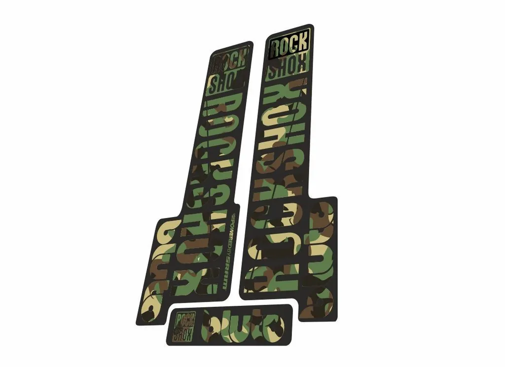 Rock Shox BLUTO 2018 Mountain Bike Cycling Decal Kit Sticker Camo - 1