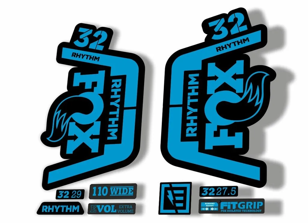 FOX 32 Rhythm 2019 Forks Suspension Factory Decal Sticker Adhesive Blue - 1