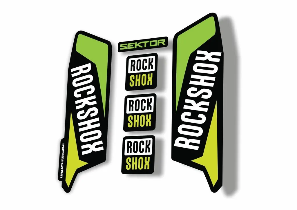 Rock Shox SEKTOR 2016 Fork Decal Mountain Bike Cycling Sticker Green Yellow - 1
