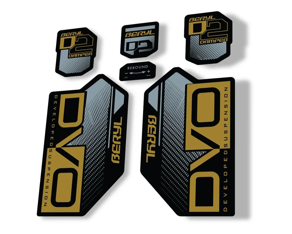 DVO Beryl D2 2019 Fork Suspension Sticker Factory Decal Adhesive Gold - 1