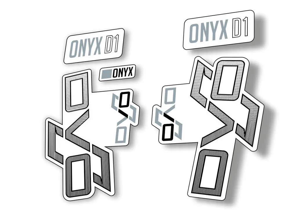 DVO Onyx D1 2022 Fork Suspension Sticker Factory Decal Adhesive Black - 1