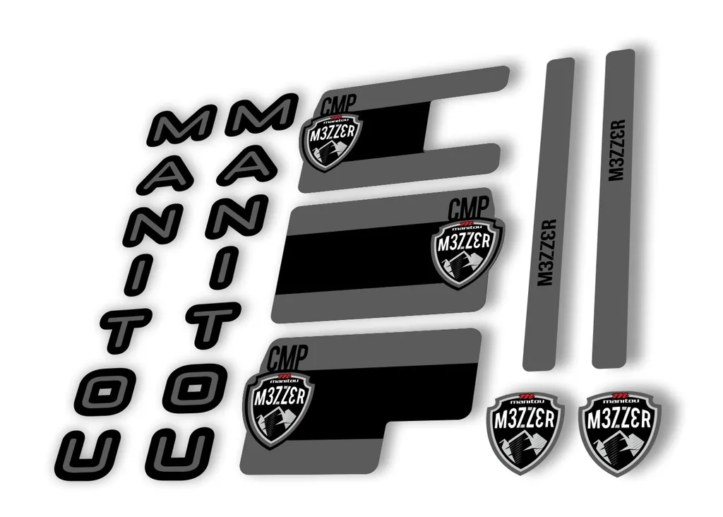 Manitou Mezzer Comp 2020 Fork Suspension Decal Kit Sticker Set Gray - 1