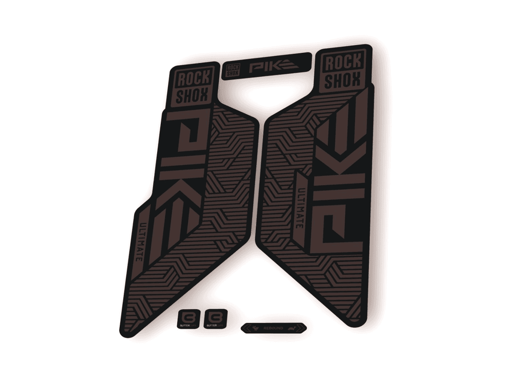 Rock Shox PIKE ULTIMATE 2025 Flight Attendant Bike Cycling Decal Sticker Gray - 1