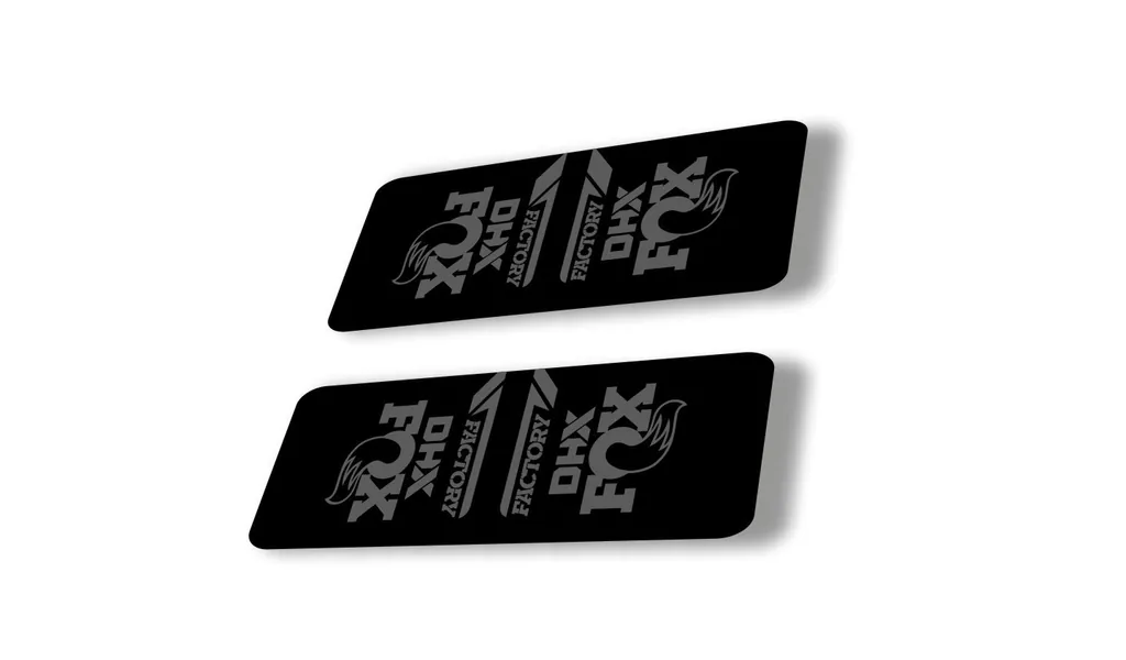 FOX DHX 2022 Factory Rear Shock Suspension Sticker Decal Adhesive Gray - 1
