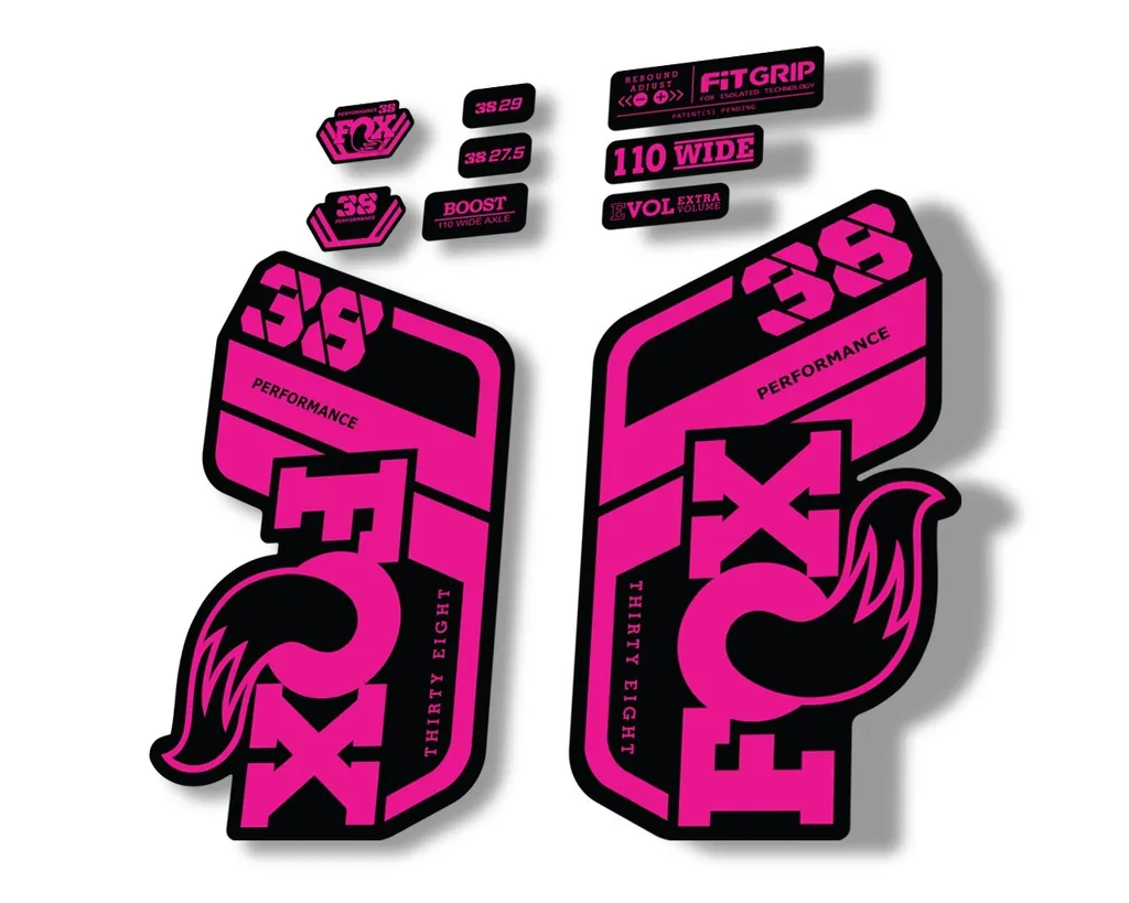 FOX 38 Performance 2021 Forks Suspension Factory Decal Sticker Pink - 1
