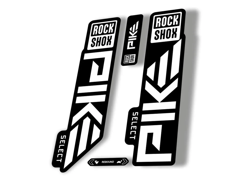 Rock Shox PIKE SELECT 2023 Mountain Bike Cycling Decal Sticker Adhesive White - 1
