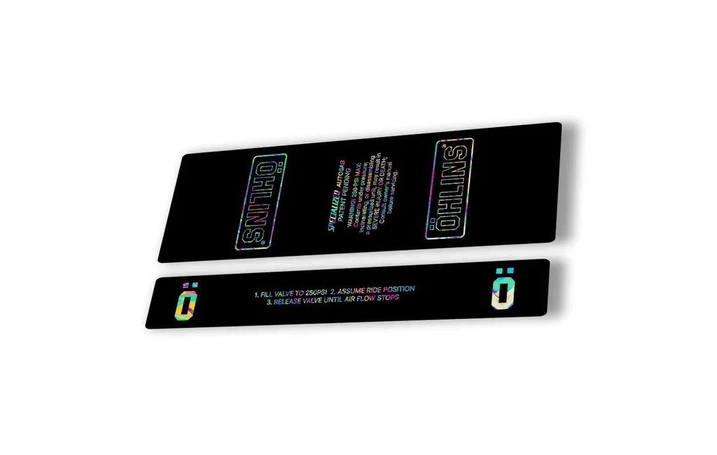 Ohlins STX22 Rear Shock Decal Mountain Bike Cycling Sticker Adhesive Oil Slick 1 - 1