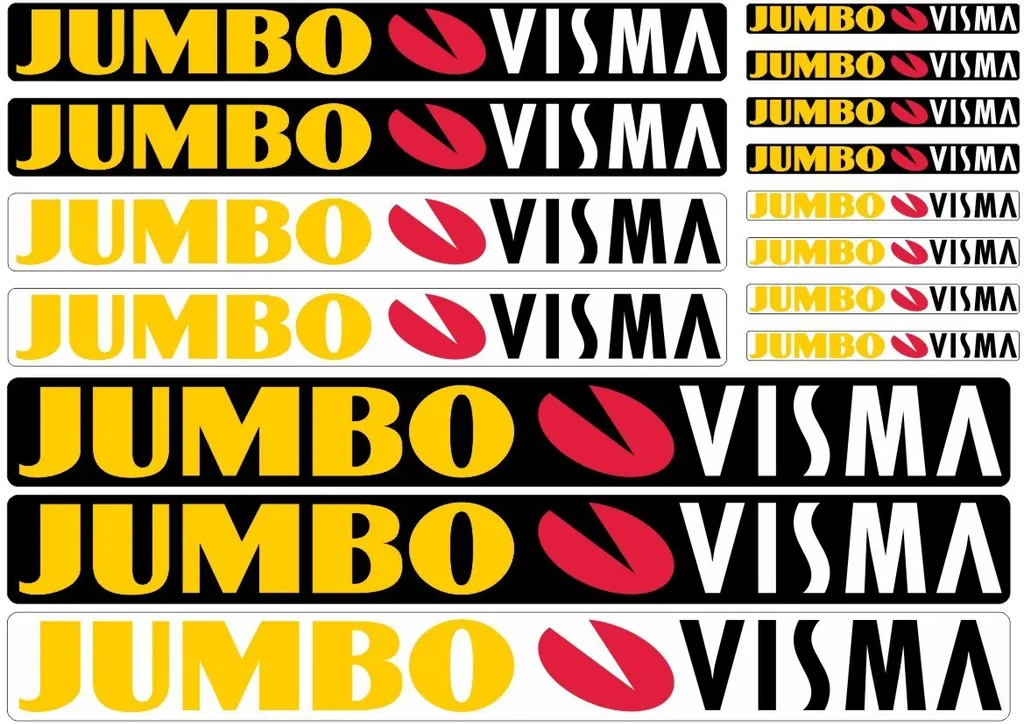 Bicycle Vinyl Frame Stickers – Compatible with Jumbo Visma – 15 Pcs - 1