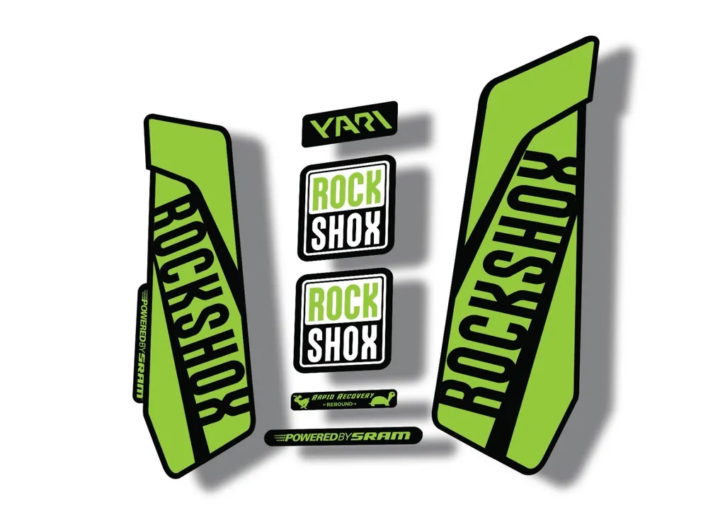 Rock Shox YARI 2015-16 Fork Decal Mountain Bike Cycling Sticker Adhesive Green - 1