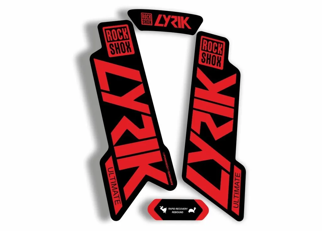 Rock Shox Lyrik Ultimate 2020 Fork Decal Bike Cycling Sticker Red - 1