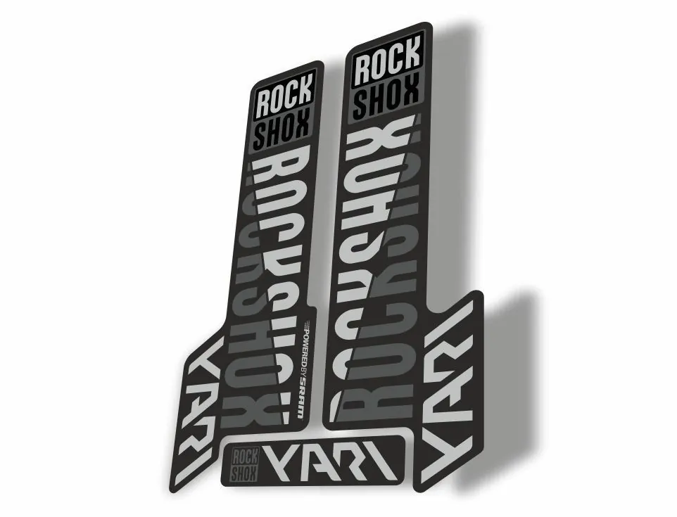 Rock Shox YARI 2018 Fork Decal Mountain Bike Cycling Sticker Adhesive Gray - 1