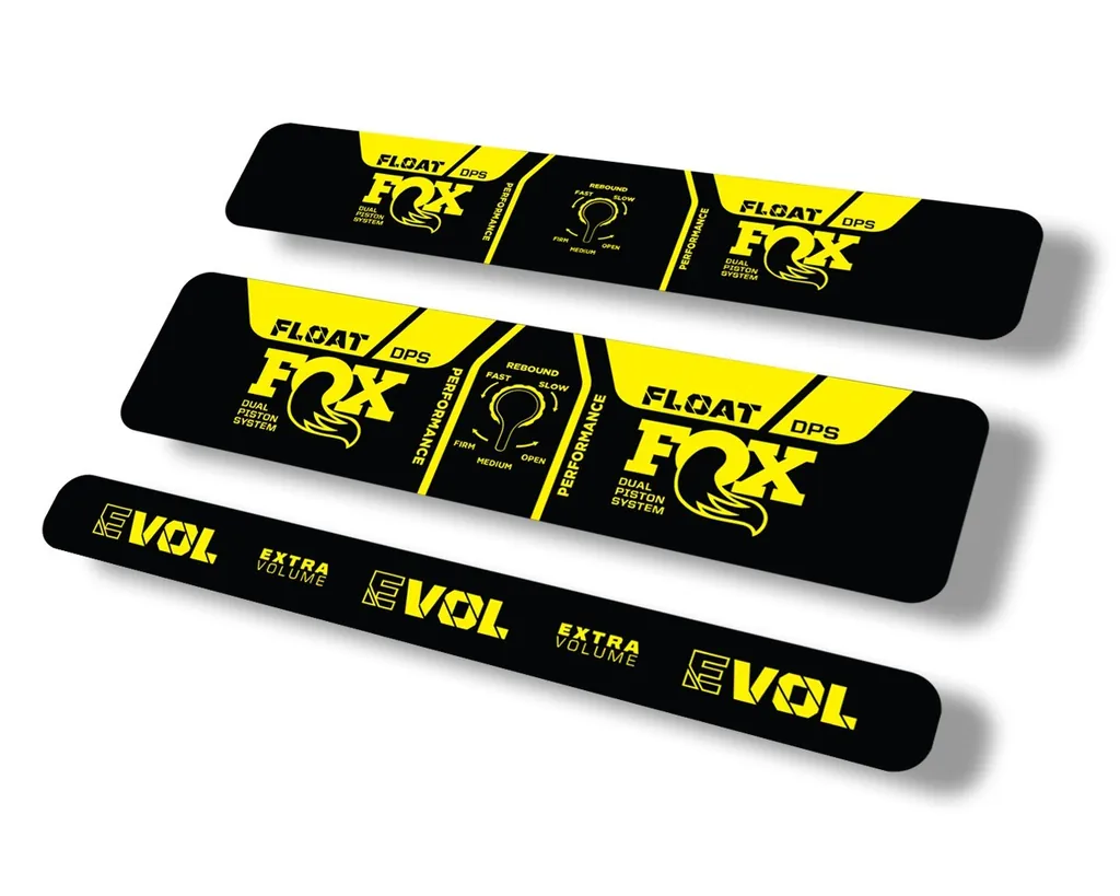 FOX Float DPS 2021 Performance Rear Shock Suspension Sticker Decal Yellow - 1