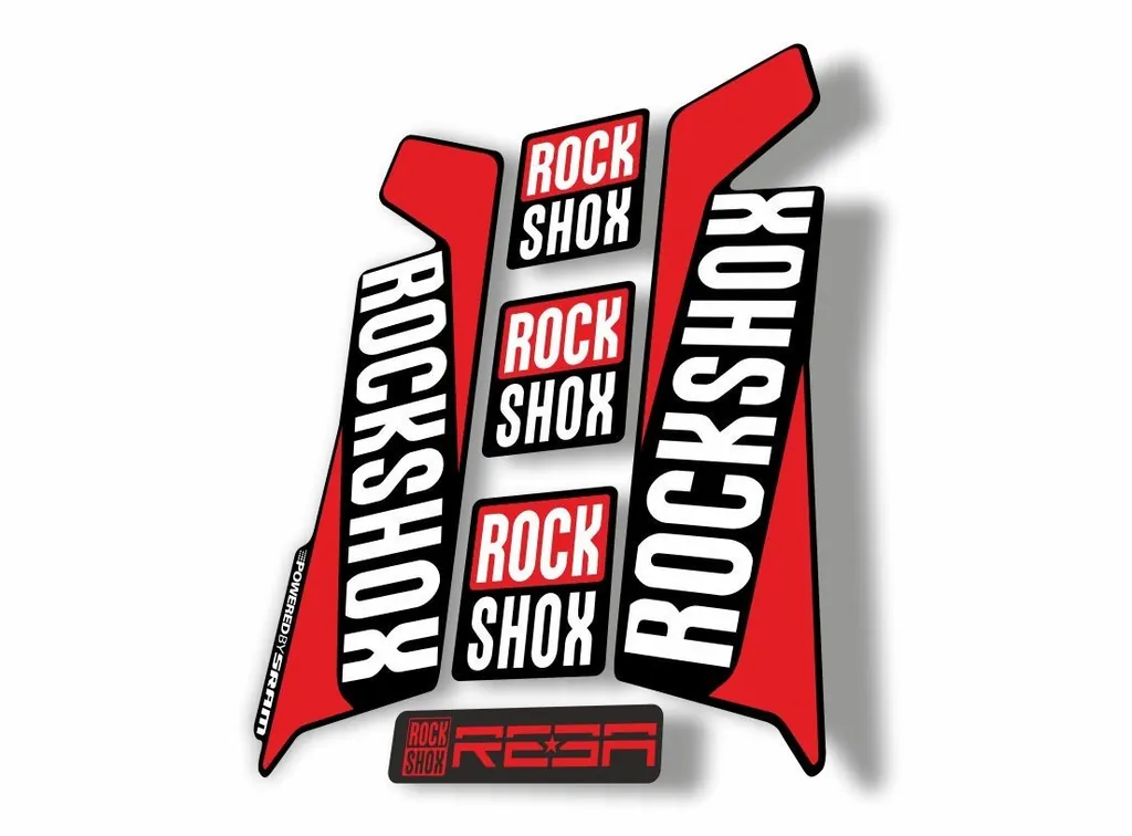 Rock Shox REBA 2016 Fork Decal Mountain Bike Cycling Sticker Adhesive Red - 1