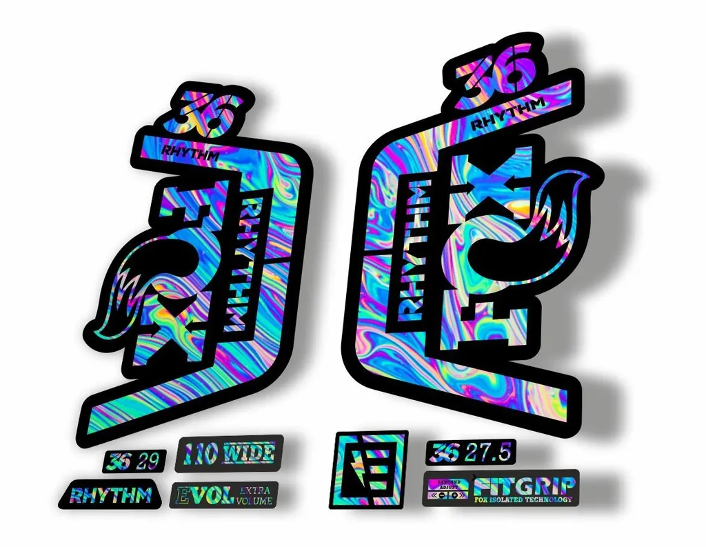 FOX 36 Rhythm 2019 Forks Suspension Factory Decal Sticker Adhesive Oil Slick 1 - 1