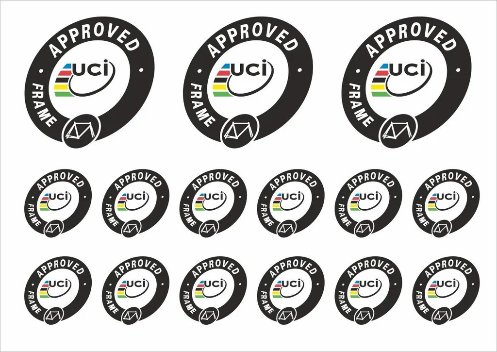 UCI Frame Approved Custom Stickers For MTB Road Bike Frame Decals Adhesive 15 Pc - 1