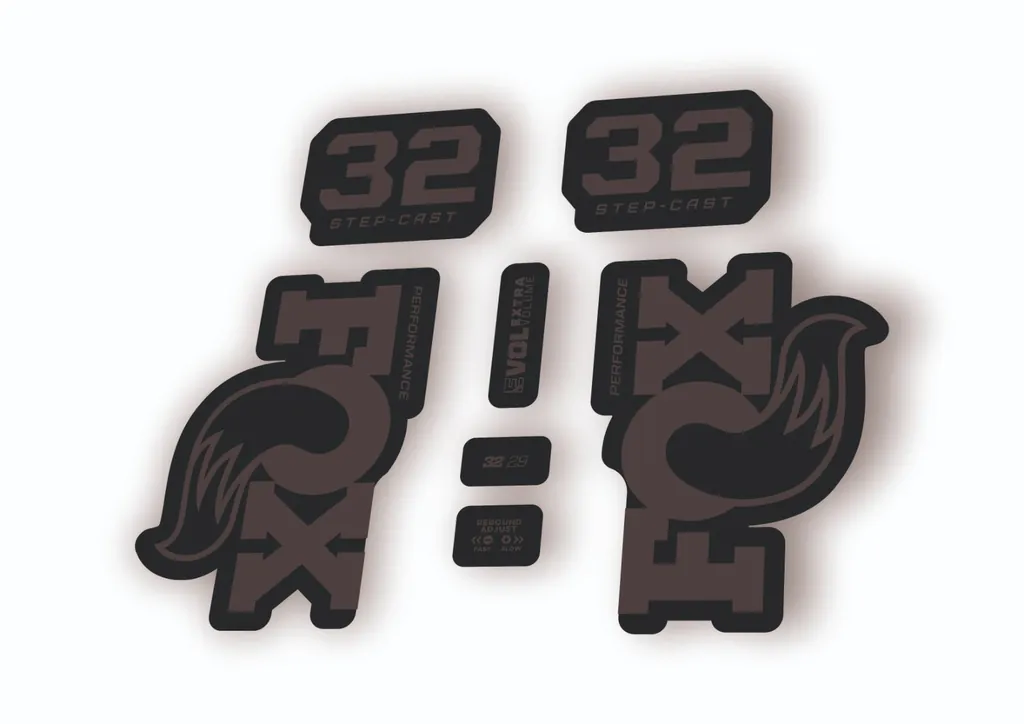 Fox 32 Step Cast Performance 2025 Fork Factory Decal Sticker Adhesive Gray - 1