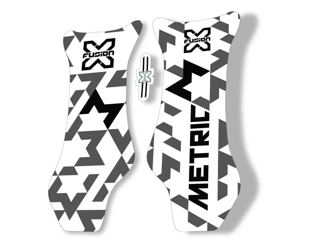 X Fusion Metric 2018 Front Shock Suspension Sticker Factory Decal Black - 1