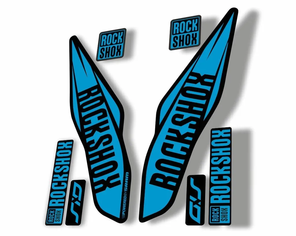 Rock Shox SID 2017 Mountain Bike Cycling Fork Decal Kit Sticker Adhesive Blue - 1