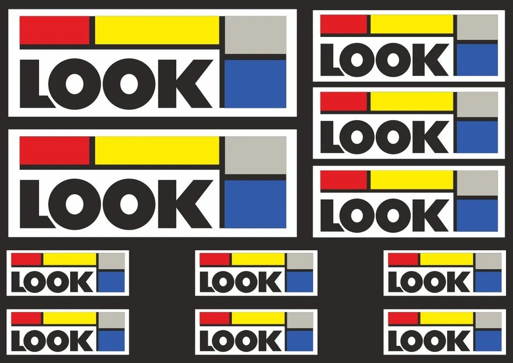 Bicycle Vinyl Stickers – Compatible with LOOK Bikes – Black – 11 pcs - 1