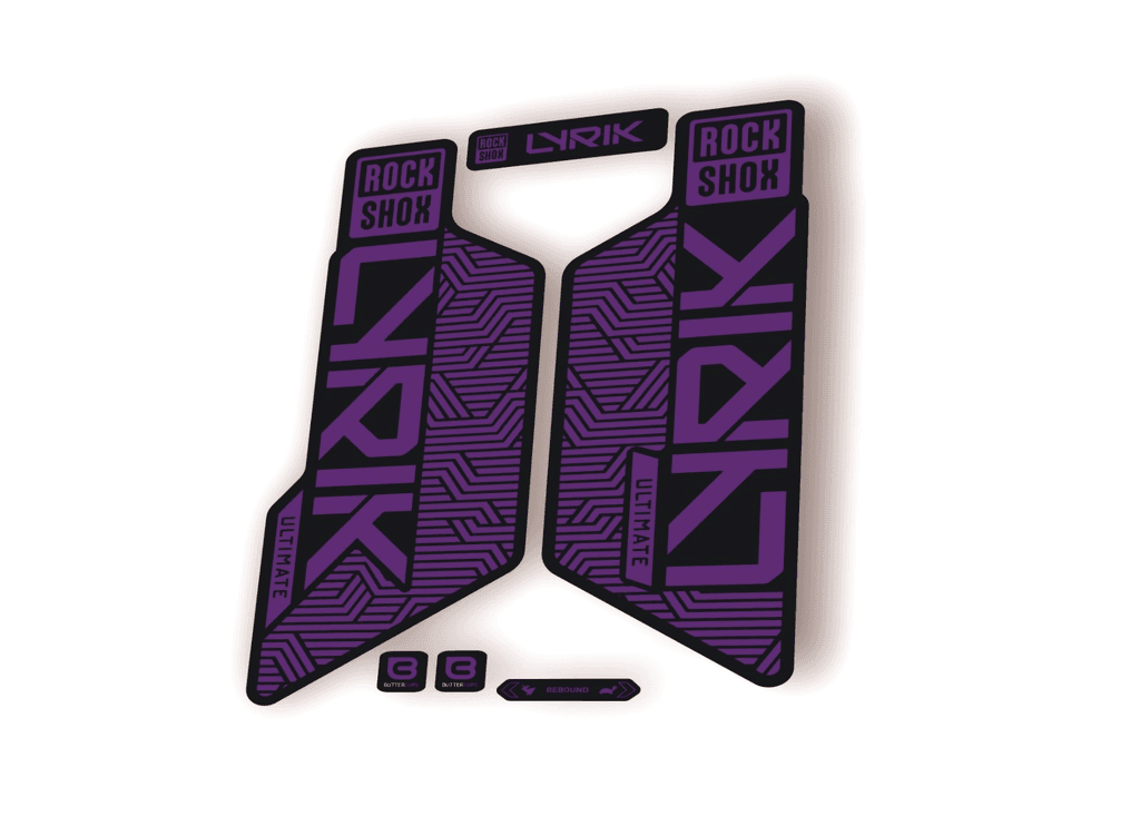Rock Shox LYRIK ULTIMATE 2025 Flight Attendant Bike Cycling Decal Sticker Purple - 1