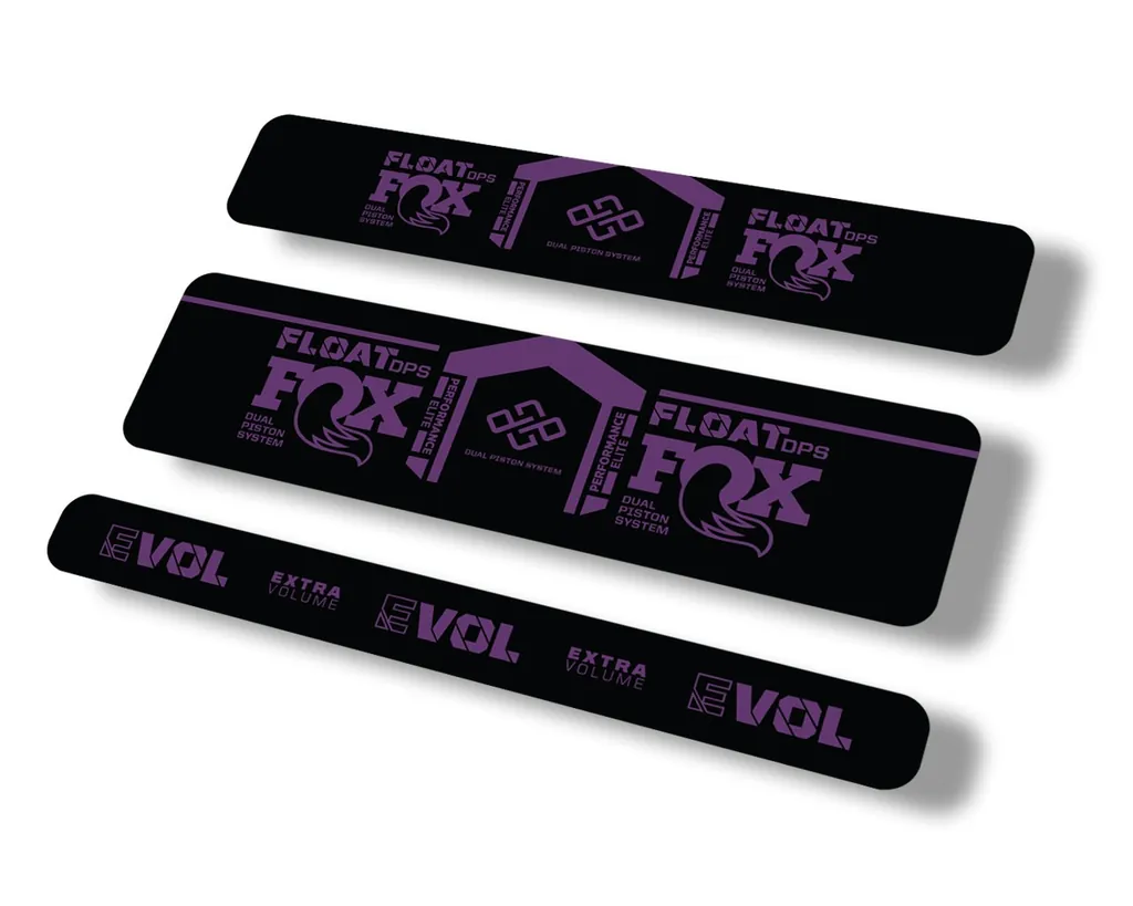 FOX Float DPS 2021 Performance Elite R Rear Shock Suspnsion Sticker Decal Purple - 1