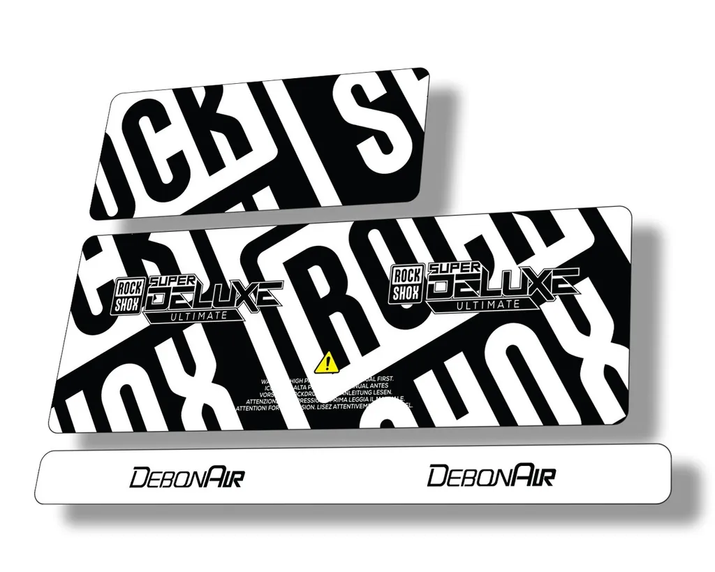 Rock Shox 2020 Super Deluxe Ultimate Rear Shock Decal Sticker Adhesive Black - 1