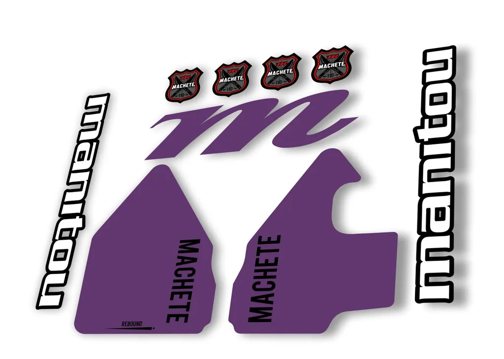 Manitou Machhete 110 Comp 2020 Fork Suspension Decal Kit Sticker Set Purple - 1