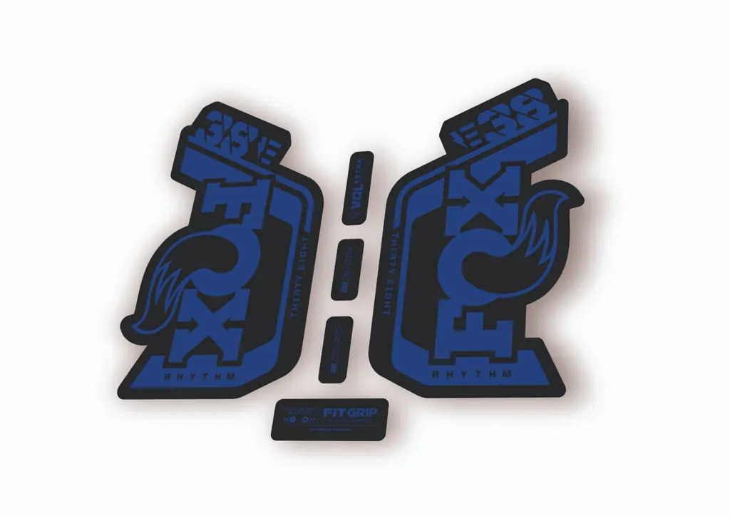 Fox 38 Rhythm E Bike 2024 Fork Suspension Factory Decal Sticker Dark Blue - 1