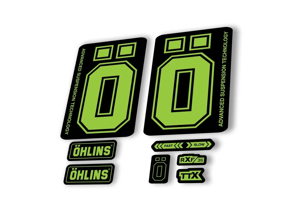 Ohlins RXF36 M2 2019 Fork Decal Mountain Bike Cycling Sticker Adhesive Green - 1