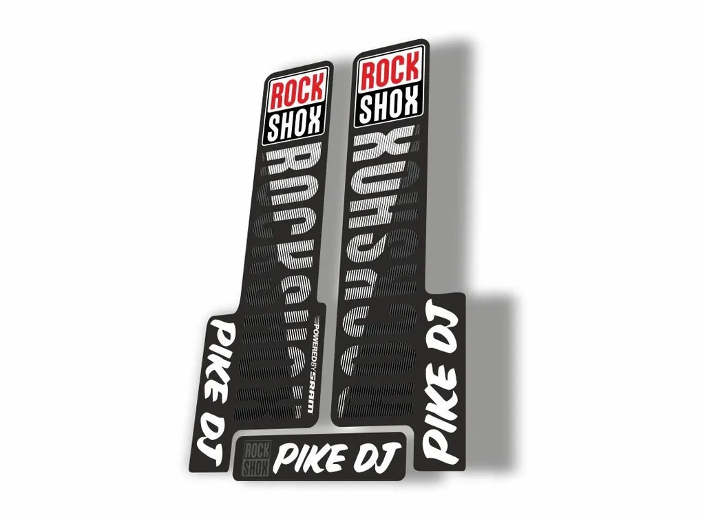 Rock Shox PIKE DJ 2018 Fork Decal Mountain Bike Cycling Sticker Adhesive Black - 1