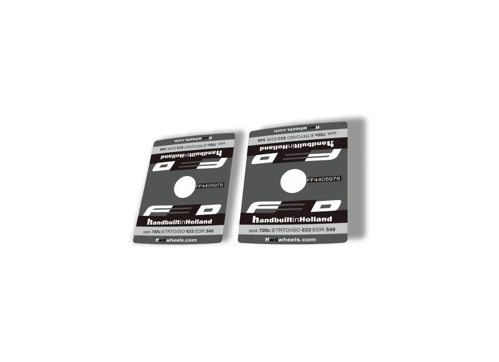 FFWD F3D Bicycle Valve Decal Road Bike Rims Sticker Set Vinyl Sheet Gray 2 Pcs - 1