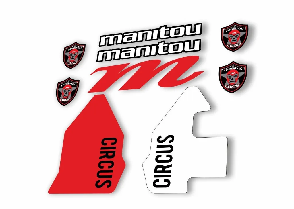 Manitou CIRCUS 2018 Fork Suspension Decal Kit Sticker Red White - 1