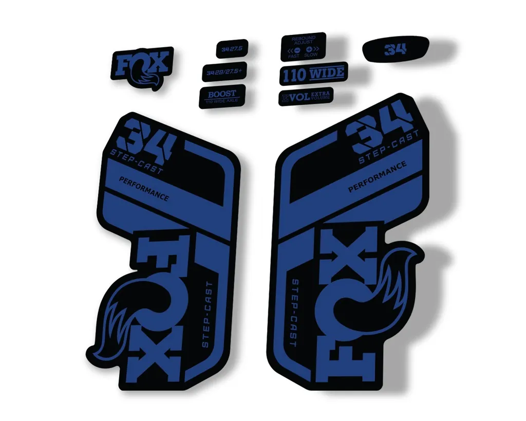 FOX 34 Performance SC 2021 Forks Suspension Factory Decal Sticker Dark Blue - 1