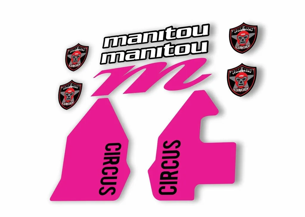 Manitou CIRCUS 2018 Fork Suspension Decal Kit Sticker Pink - 1
