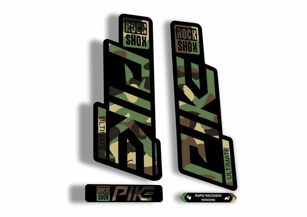 Rock Shox PIKE 2020 ULTIMATE Mountain Bike Cycling Fork MTB Decal Sticker Camo - 1