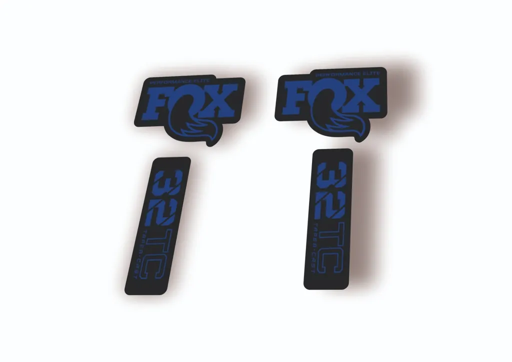 FOX 32 Taper Cast Elite 2024 Fork Suspension Factory Decal Sticker Dark Blue - 1