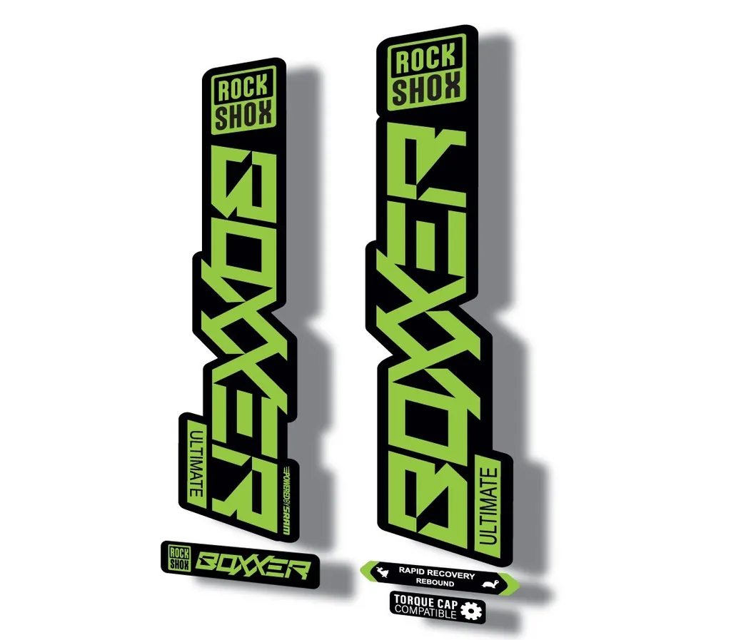 Rock Shox BOXXER 2020 ULTIMATE Mountain Bike Cycling Decal Adhesive Green - 1