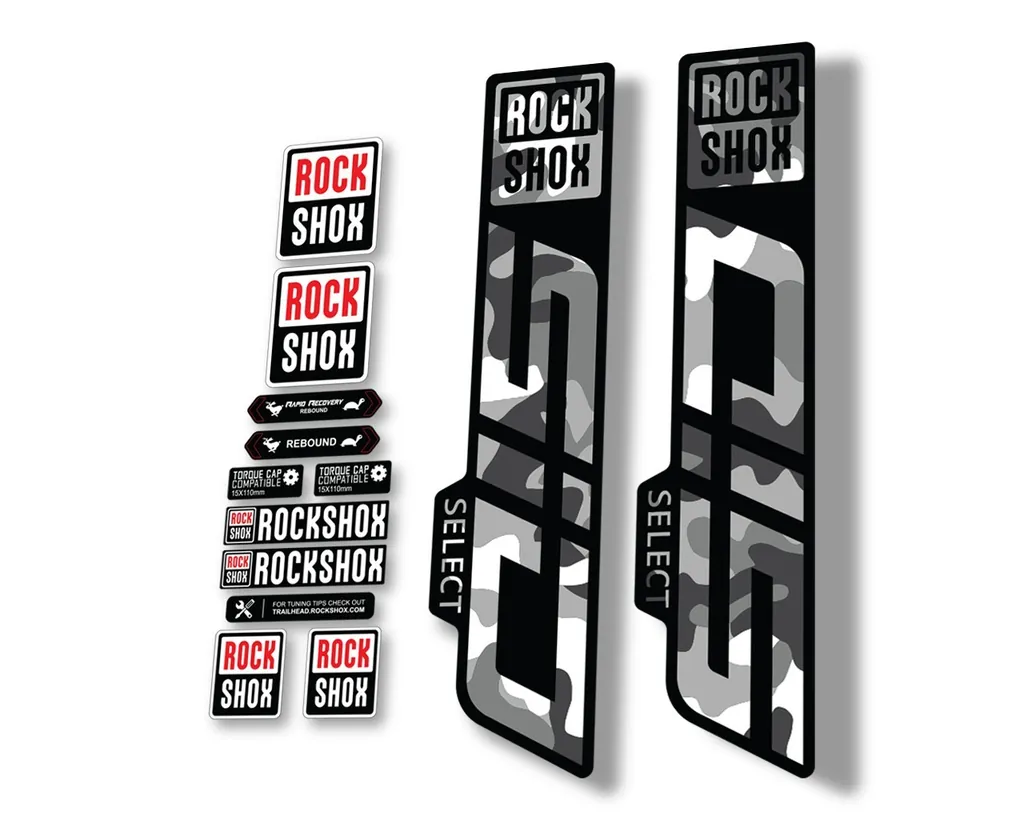 Rock Shox SID 2021 Select Mountain Bike Cycling Decal Sticker White Camo - 1