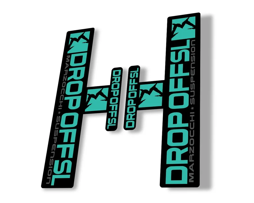 Marzocchi Drop Off SL Suspension Sticker Decal Kit Adhesive Dolphin - 1