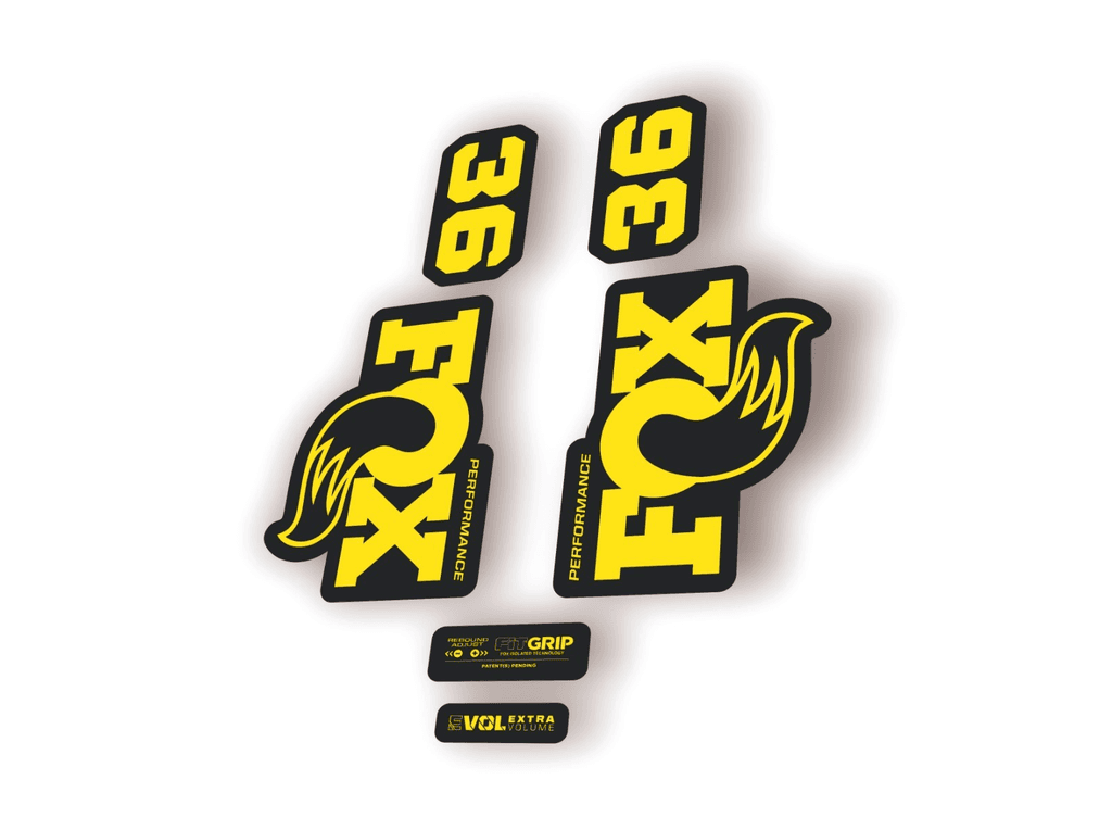 FOX 36 Performance 2026 Fork Factory Suspension Decal Sticker Adhesive Yellow - 1