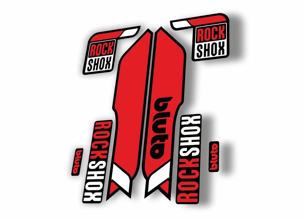 Rock Shox BLUTO 2016-17 Mountain Bike Cycling Fork Decal Sticker Red - 1