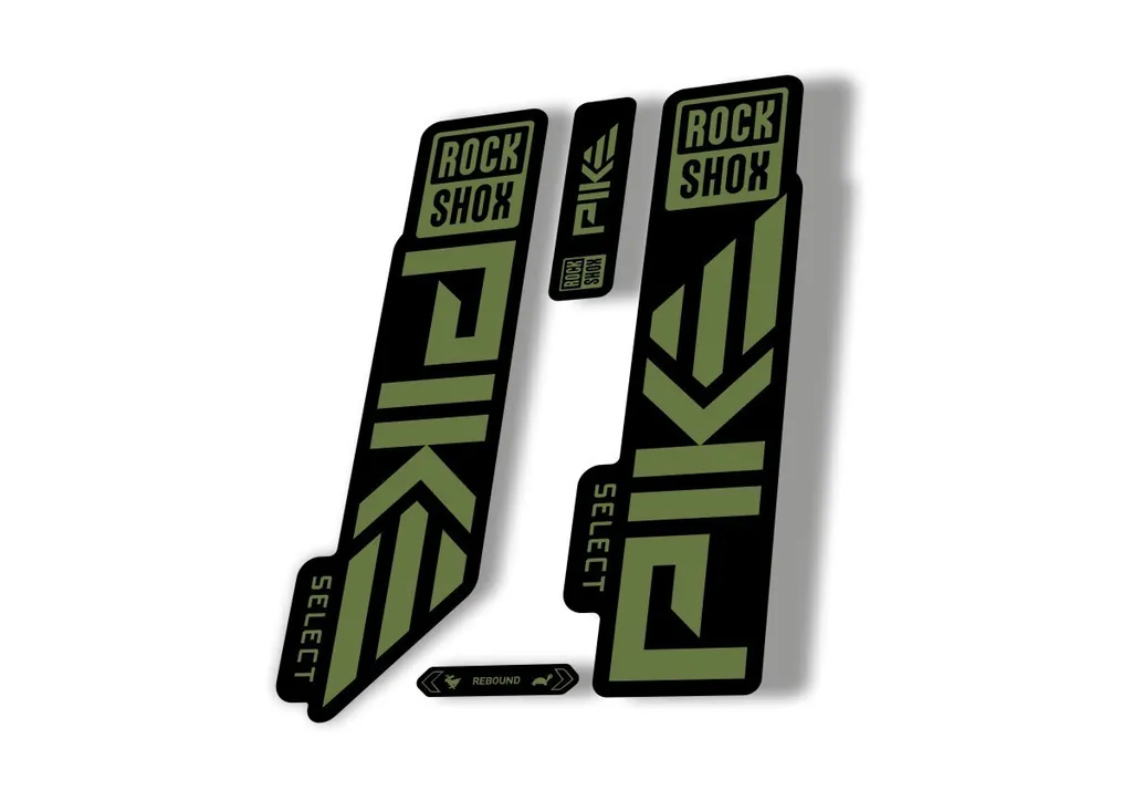Rock Shox PIKE SELECT 2023 Mountain Bike Cycling Decal Sticker Adhesive OIive - 1