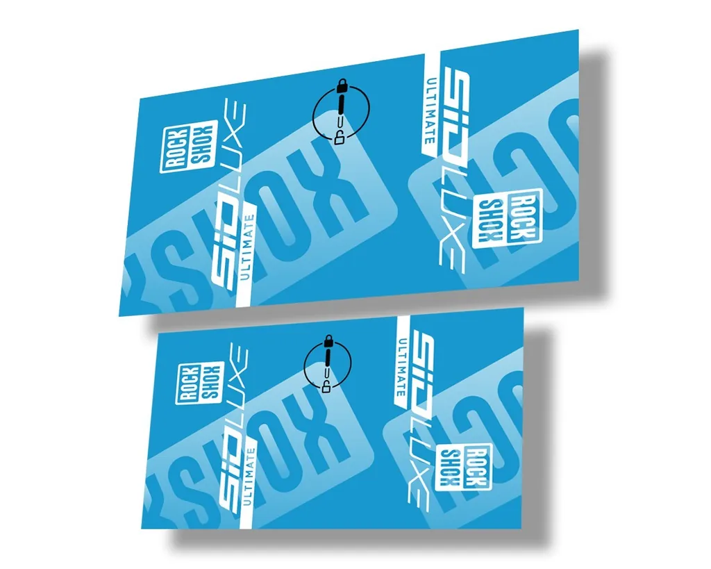 Rock Shox 2021 SID LUXE ULTIMATE Rear Shock Decal Sticker Blue - 1