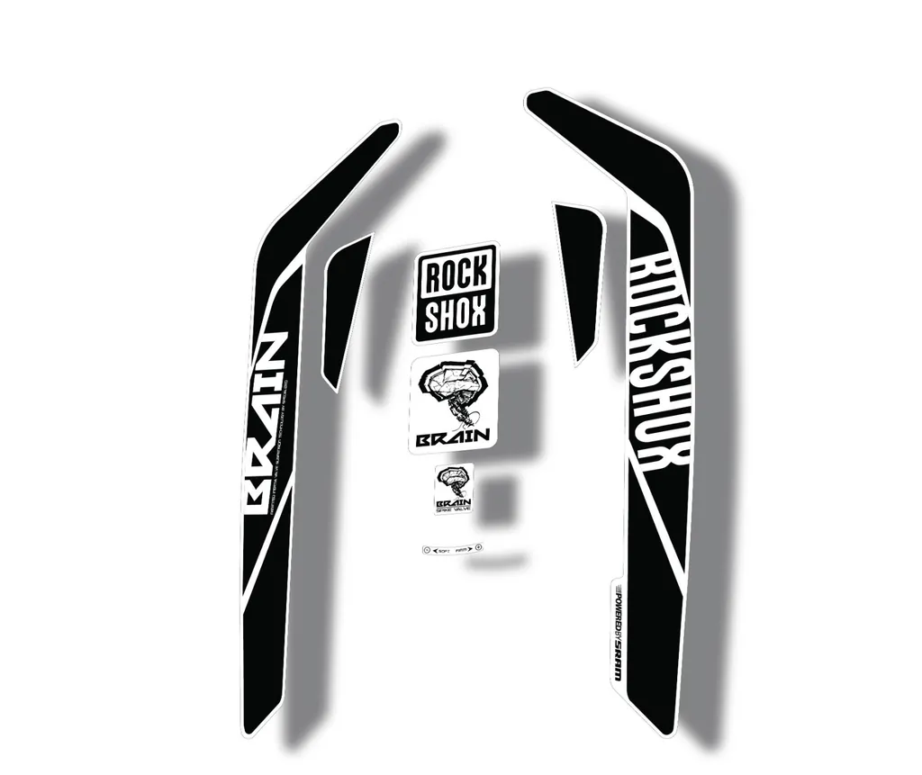 Rock Shox RS-1 Brain 2016-17 Mountain Bike Cycling Decal Sticker Adhesive Black - 1