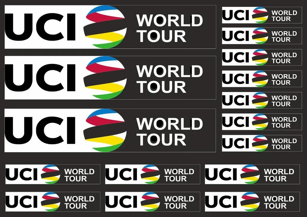 UCI World Tour Custom Stickers For MTB Road Bike Frame Decals Adhesive 15 Pcs - 1